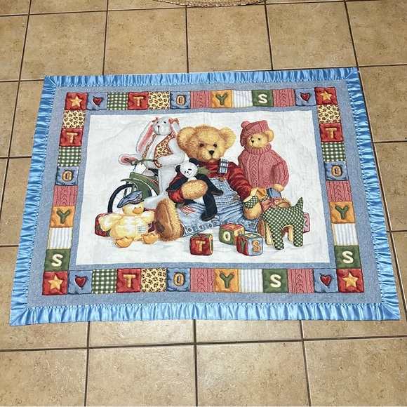 Handmade Other - Colorful Kids Toy Teddybear Quilt